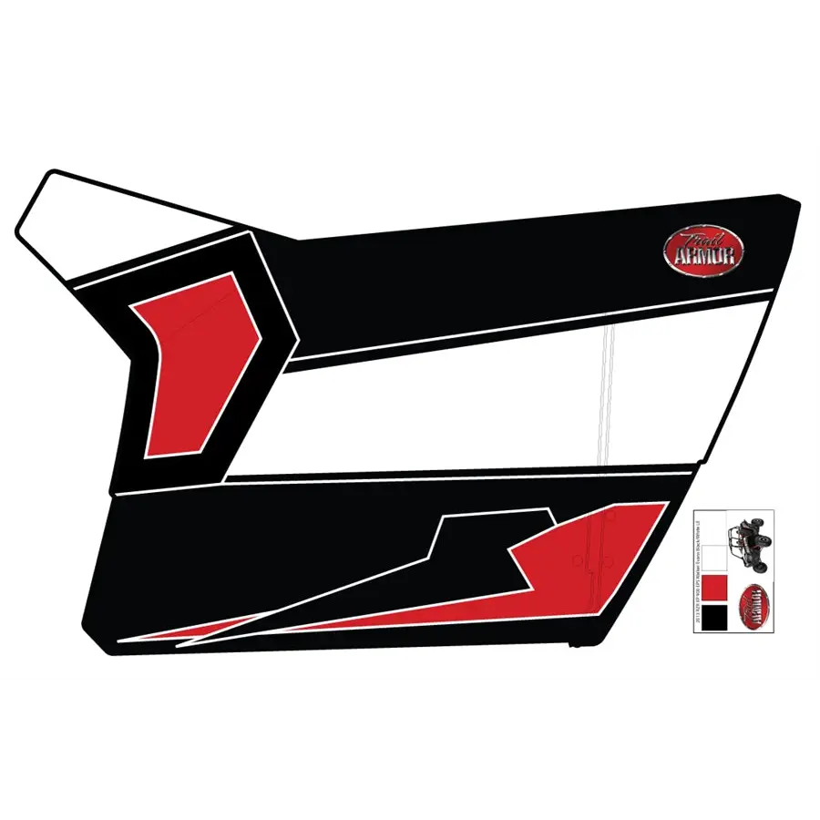 Trail Armor SLIMLINE Two Door Graphics Kit - 2013 RZR XP 900 EPS Walker Evans Black-White LE - Graphics