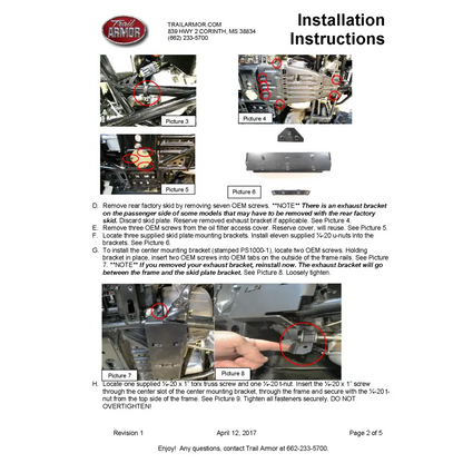 Trail Armor Sportsman 850/850 SP/1000 XP Scrambler 850/1000 XP Sportsman 850 Highlifter Sportsman XP 1000 High Lifter