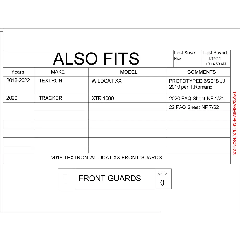 Trail Armor Textron Wildcat XX and Tracker XTR 1000 iMpact Front A-Arm Guards - A-Arm Guards