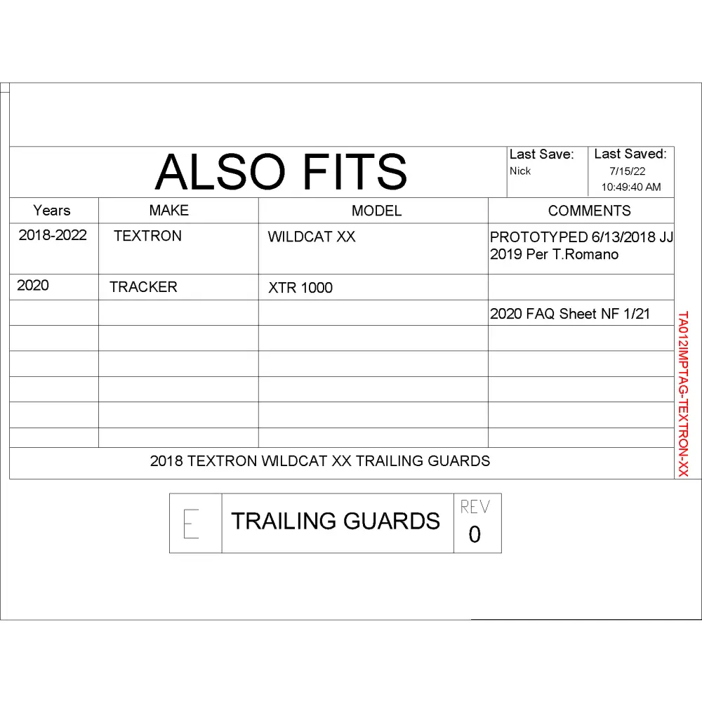 Trail Armor Textron Wildcat XX and Tracker XTR 1000 iMpact Trailing Arm Guards - A-Arm Guards