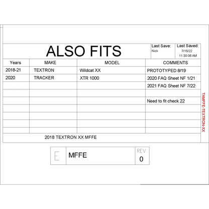 Trail Armor Textron Wildcat XX and Tracker XTR 1000 Mud Flap Fender Extensions 2018 - 2021 - Mudshields