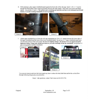 Trail Armor Yamaha Rhino CoolFlo Windshield with Fast Clamps - Windshields