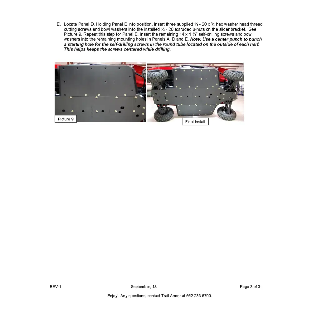 Trail Armor Yamaha Viking 700 Viking EPS Viking EPS SE Full Skids with Integrated Sliders 2014 - 2024 - Skid Plates