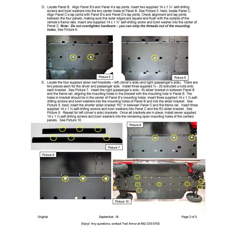 Trail Armor Yamaha Viking VI Viking VI EPS Viking VI EPS SE Full Skids with Integrated Sliders 2014 - 2024 - Skid Plates
