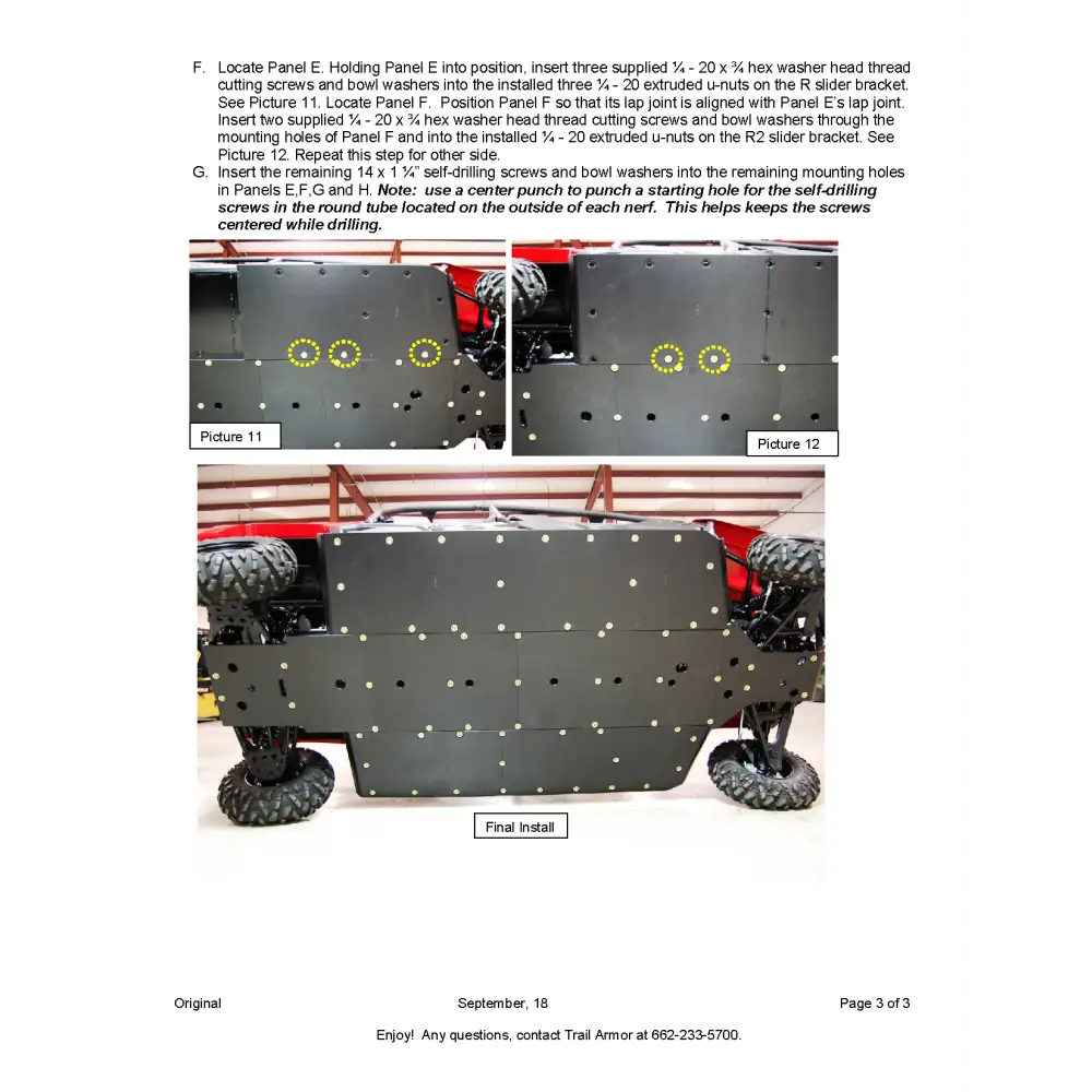 Trail Armor Yamaha Viking VI Viking VI EPS Viking VI EPS SE Full Skids with Integrated Sliders 2014 - 2024 - Skid Plates