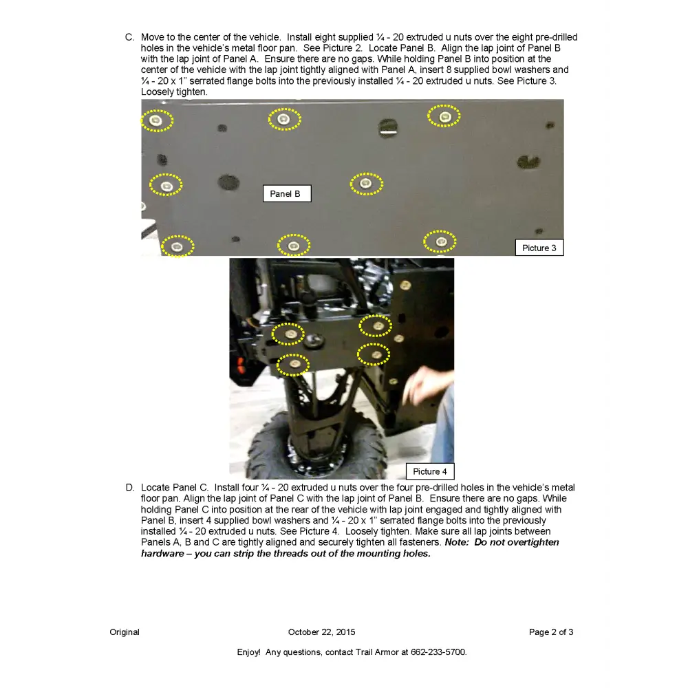 Trail Armor Yamaha Wolverine Wolverine R-Spec and Wolverine R-Spec EPS Full Skids with Slider Nerfs 2016 - 2018 - Skid