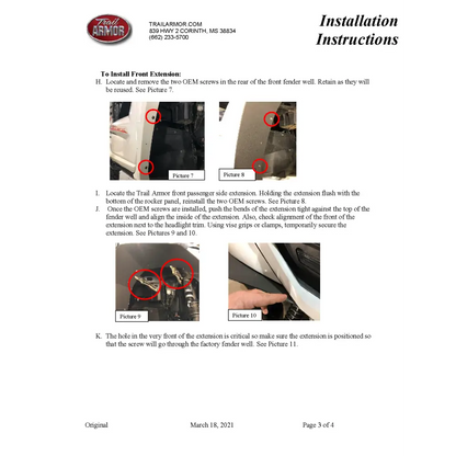 Trail Armor Yamaha Wolverine RMAX 2 Mud Flap Fender Extensions 2021 - 2024 - Mudshields