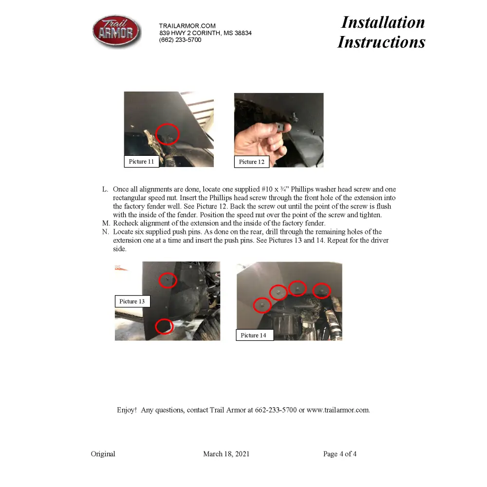 Trail Armor Yamaha Wolverine RMAX 2 Mud Flap Fender Extensions 2021 - 2024 - Mudshields