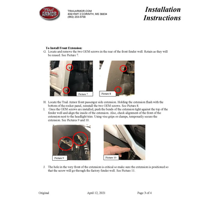 Trail Armor Yamaha Wolverine RMAX 4 Mud Flap Fender Extensions 2021 - 2024 - Mudshields