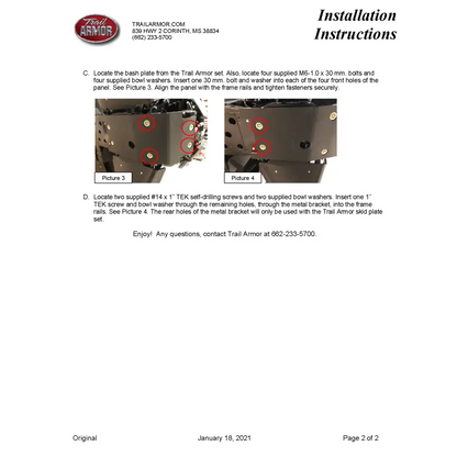 Trail Armor Yamaha Wolverine RMAX2 1000 RMAX2 1000 X-TR RMAX2 1000 LT Edition RMAX4 RMAX4 1000 X-TR RMAX4 1000 LT