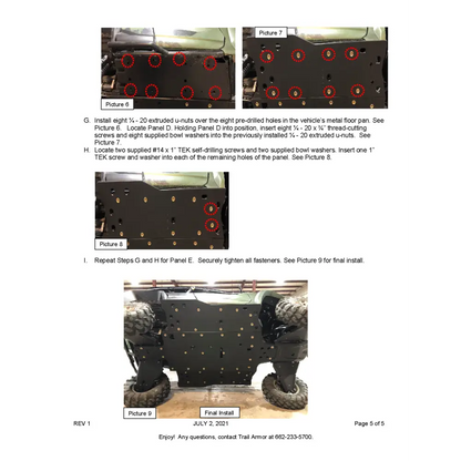 Trail Armor Yamaha Wolverine RMAX4 1000 RMAX4 1000 X-TR RMAX4 1000 LT Edition Full Skids 2021 - 2024 - Skid Plates