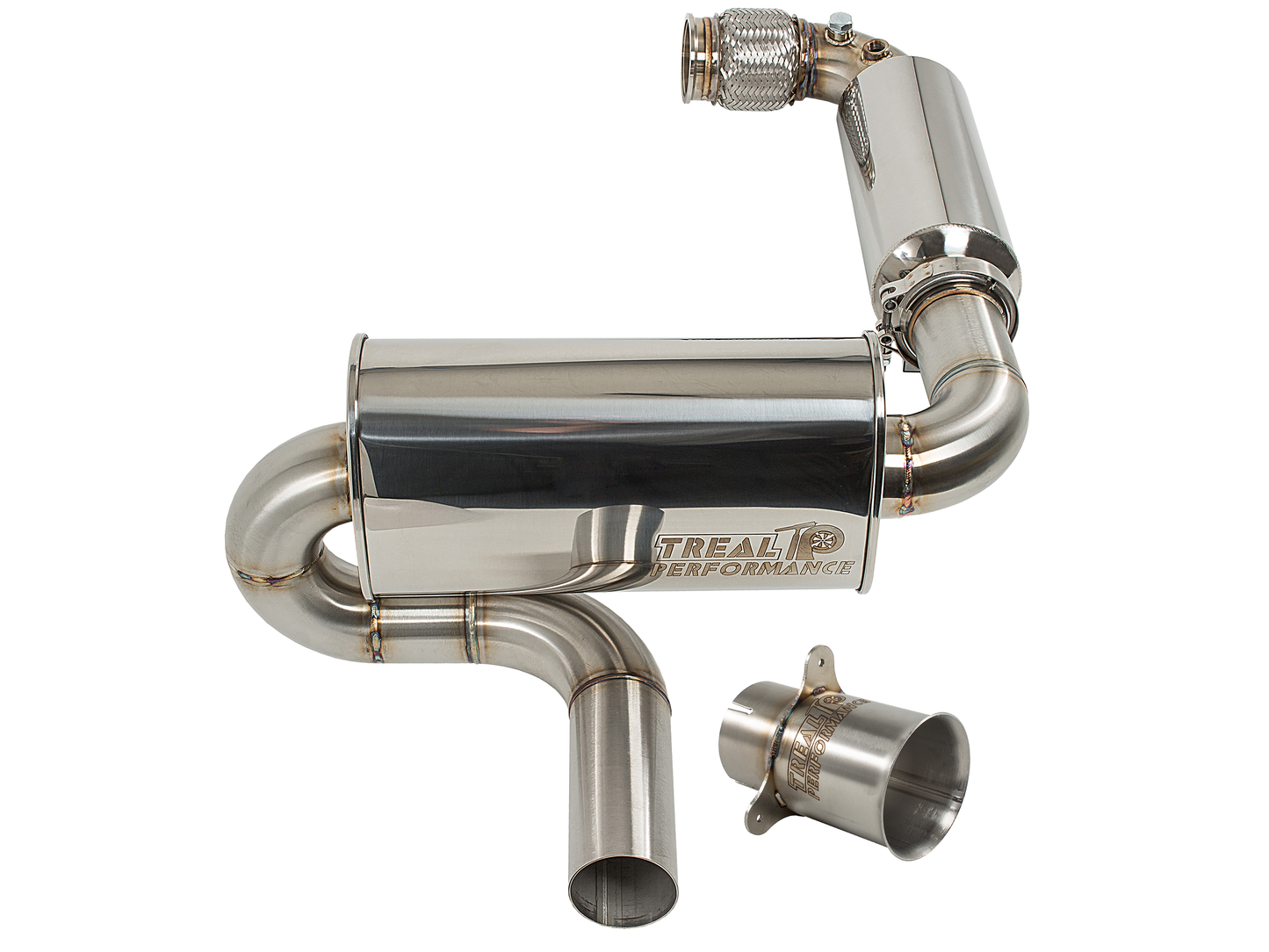 Treal Performance | 2017-2025 Can-Am Maverick X3 Quiet Trail Exhaust System - Factory Spark Arrester/Tip Attachment