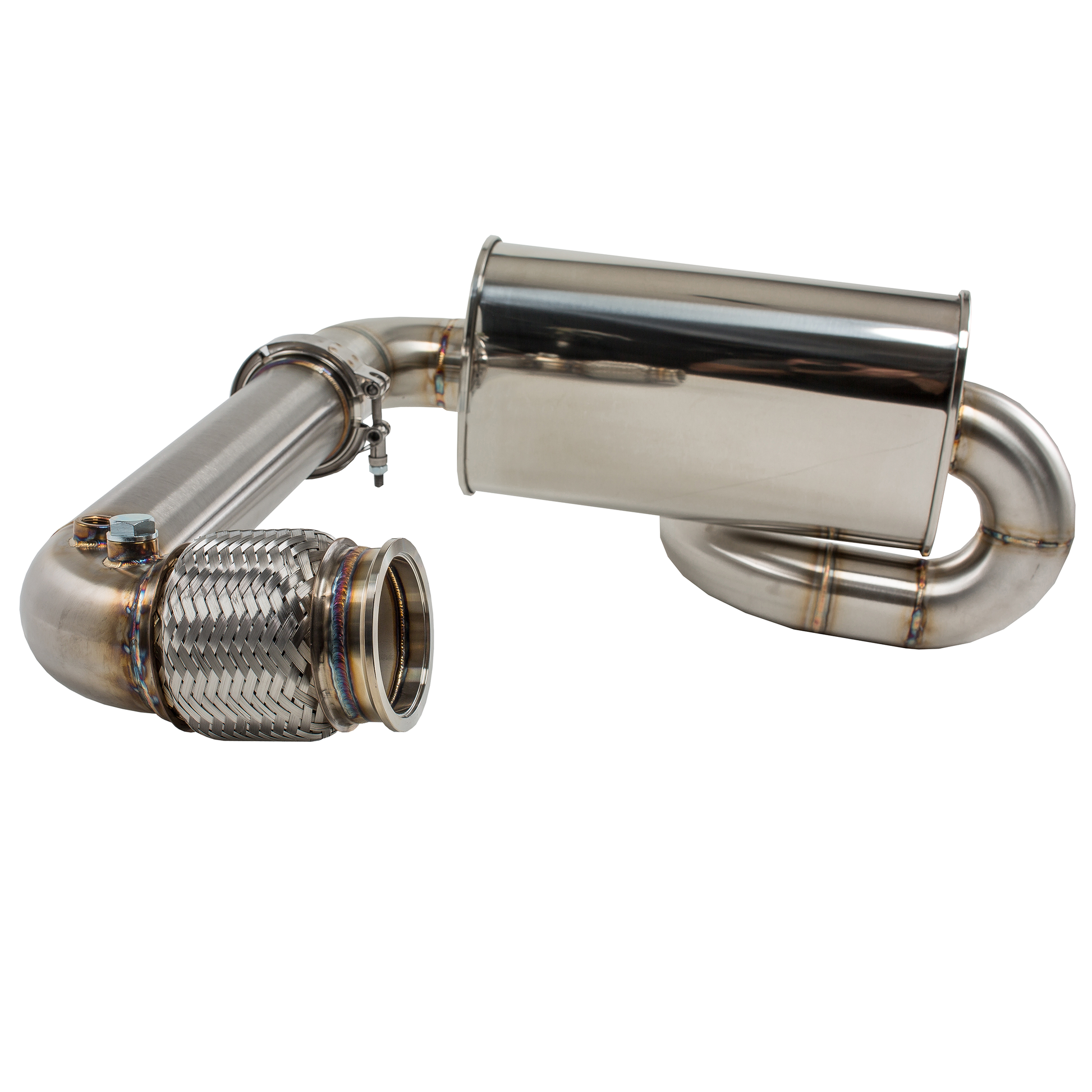 Treal Performance | 2017-2025 Can-Am Maverick X3 Quiet Trail Exhaust System - 2 Inches Shorter W/ Factory Tip/ Spark