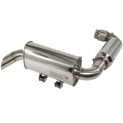 Treal Performance | 2017-2025 Can-Am Maverick X3 Trail Side Exit Exhaust System - Resonated Front Section - Exhaust