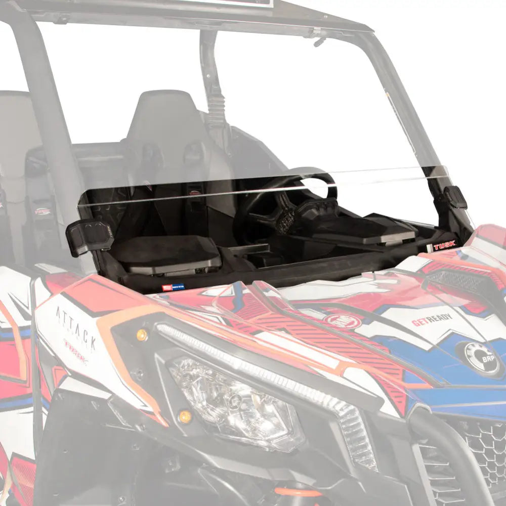 Tusk Removable Half Windshield Clear - Scratch Resistant Can Am Commander/Maverick