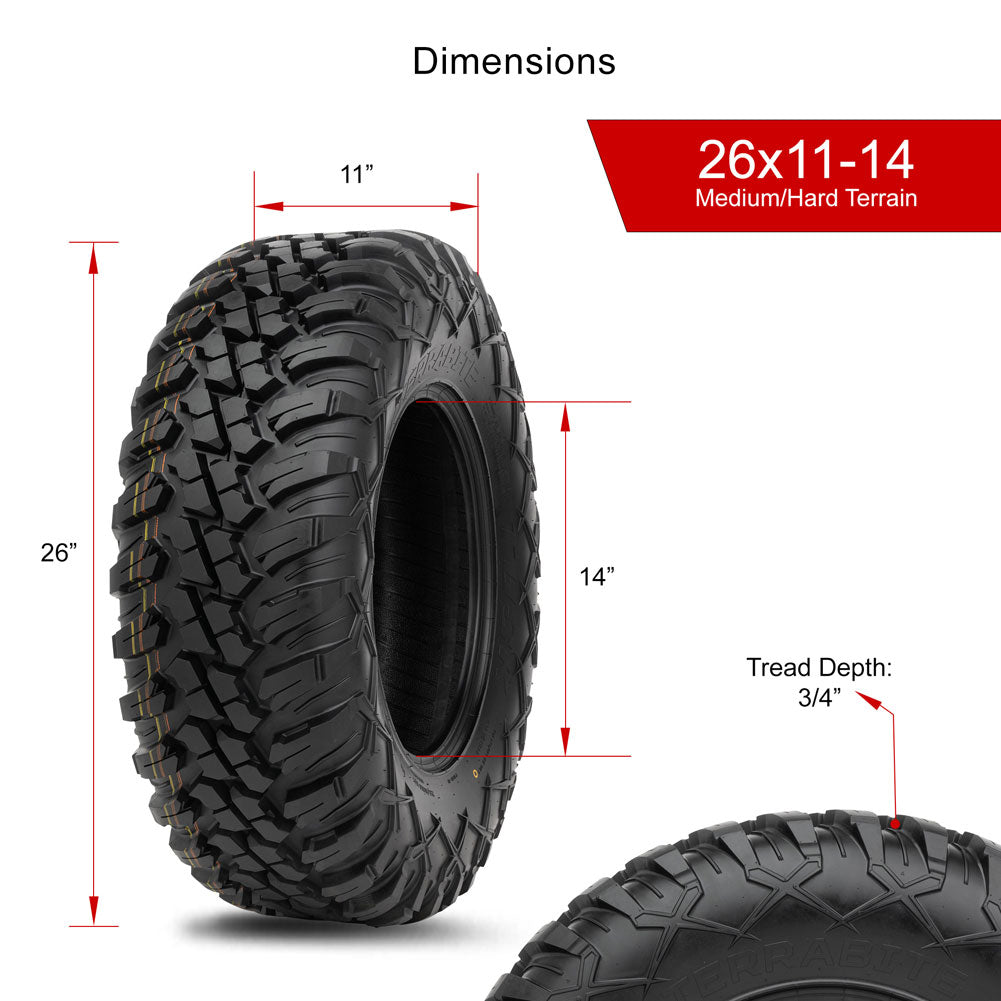 Tusk Terrabite® Radial Tire 29x11-14 Medium/Hard Terrain - Tire