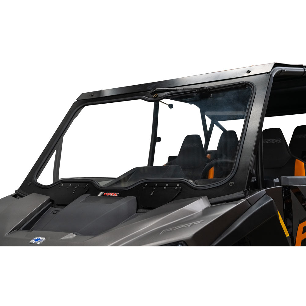 Tusk UTV Full Glass Windshield with 16’’ Windshield Wiper | 24+ Polaris XP/XP4 1000 - Glass Front Windshield