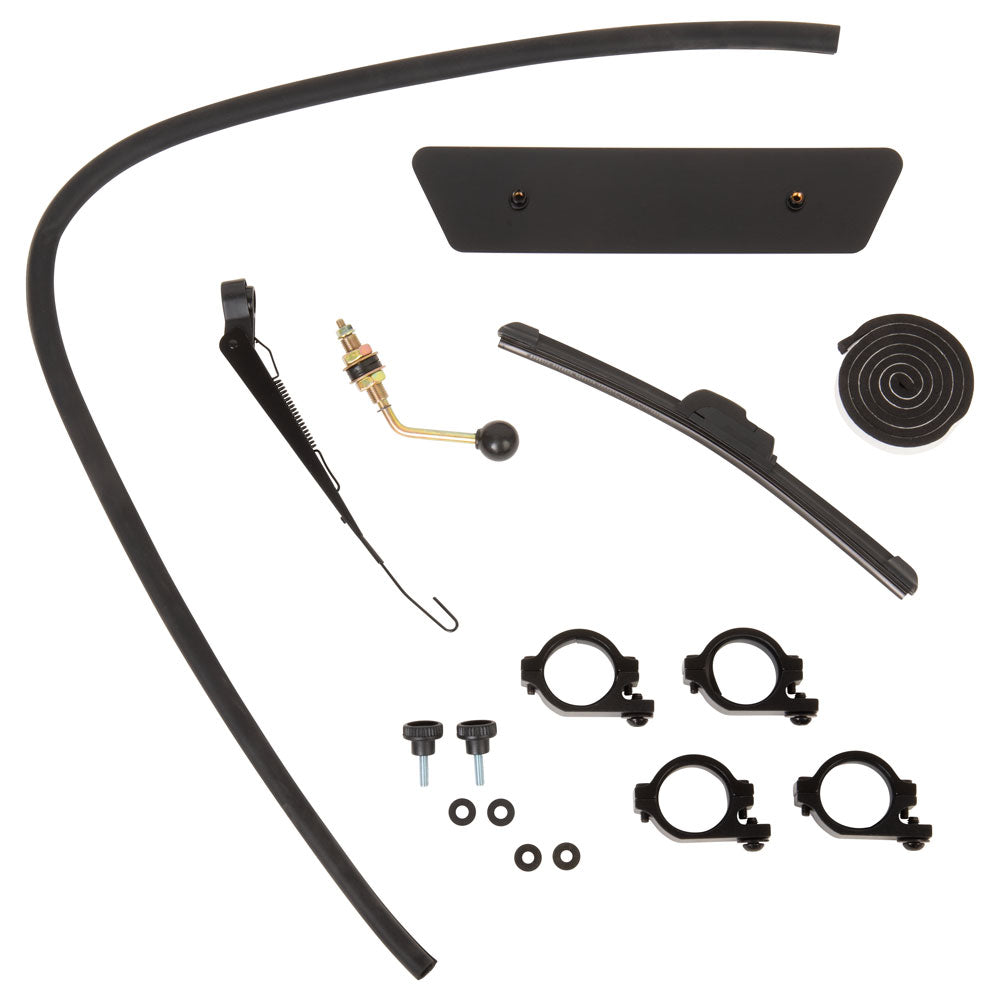 Tusk UTV Full Glass Windshield With Vent and 12’’ Windshield Wiper - Polaris RZR XP - Glass Front Windshield