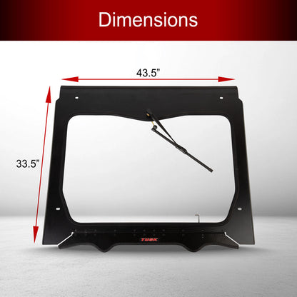 Tusk UTV Full Glass Windshield With Vent and 16’’ Windshield Wiper - Polaris RZR Pro R - Glass Front Windshield