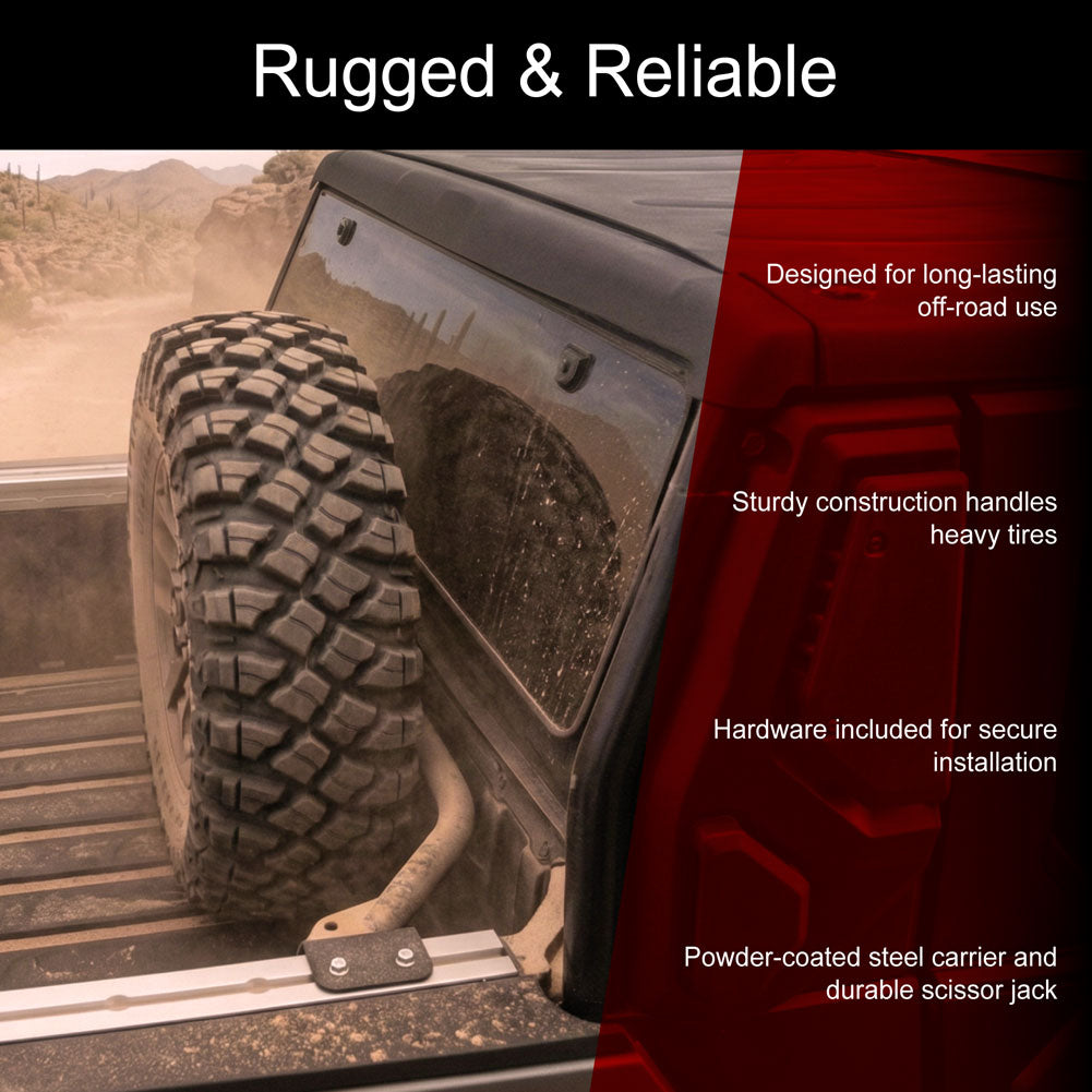 Tusk UTV Spare Tire Carrier - Xpedition - Spare Tire Mounts