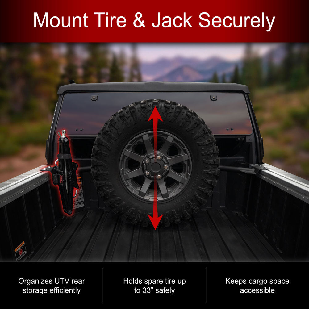 Tusk UTV Spare Tire Carrier - Xpedition - Spare Tire Mounts