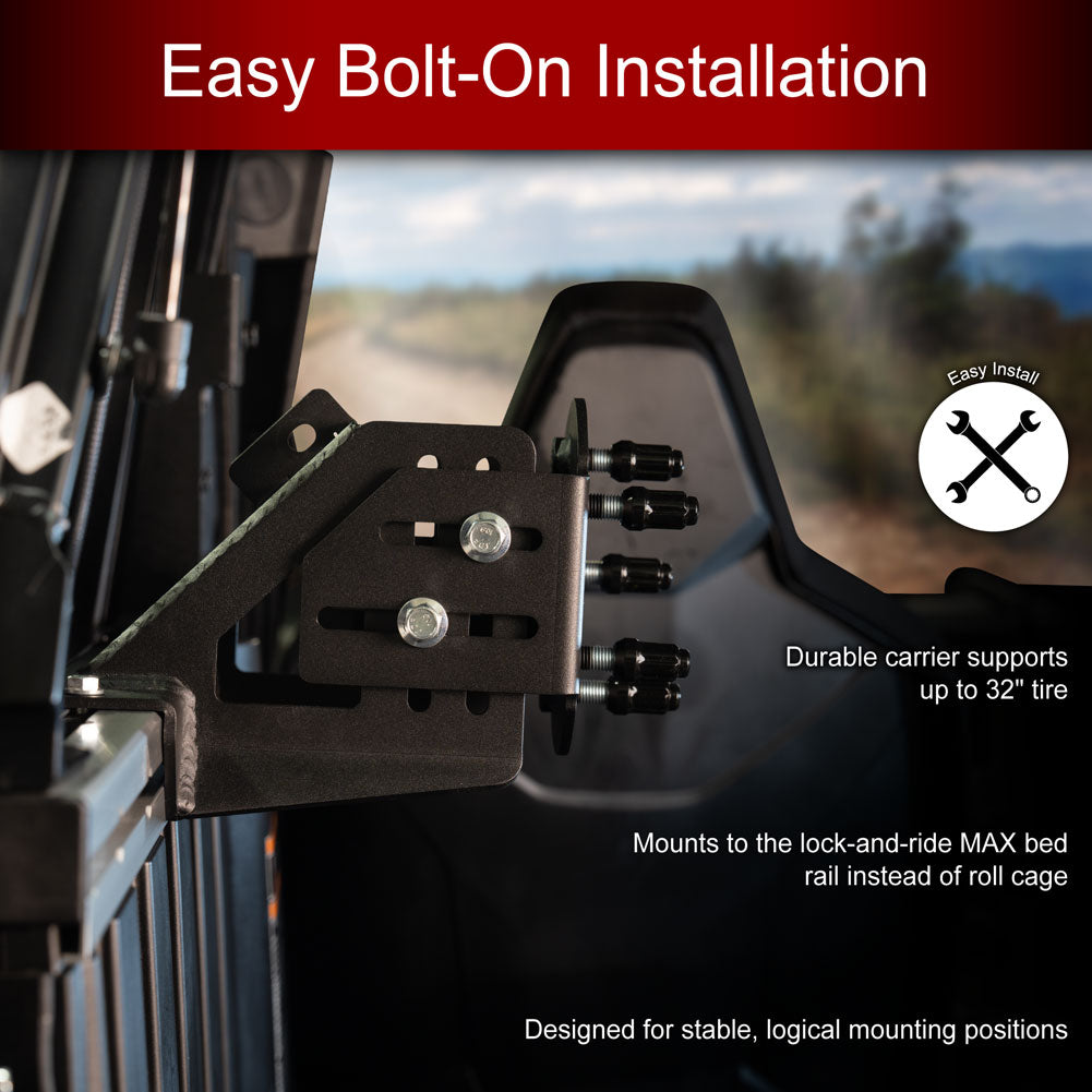 Tusk UTV Spare Tire Carrier - Xpedition - Spare Tire Mounts