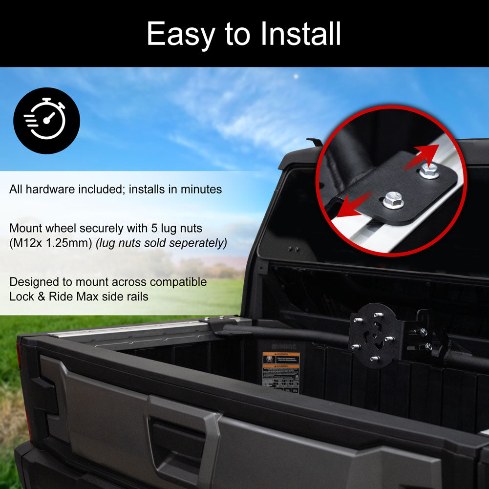 Tusk UTV Spare Tire Carrier - Xpedition - Spare Tire Mounts