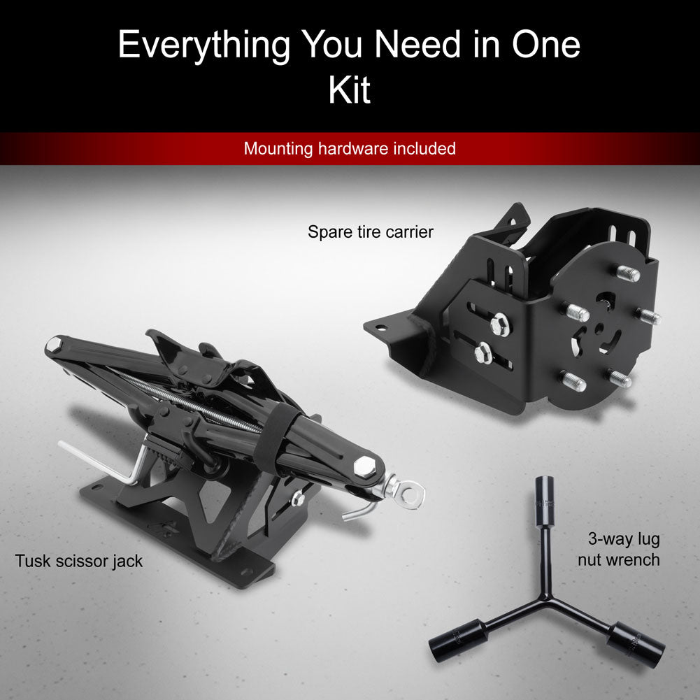 Tusk UTV Spare Tire Carrier - Xpedition - Spare Tire Mounts