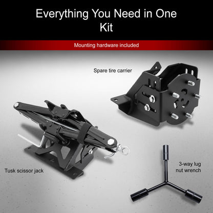 Tusk UTV Spare Tire Carrier - Xpedition - Spare Tire Mounts