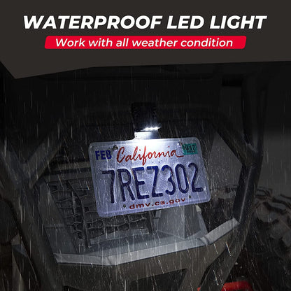 Universal 12V Lighted License Plate Holder Fit Can Am X3 / Polaris RZR