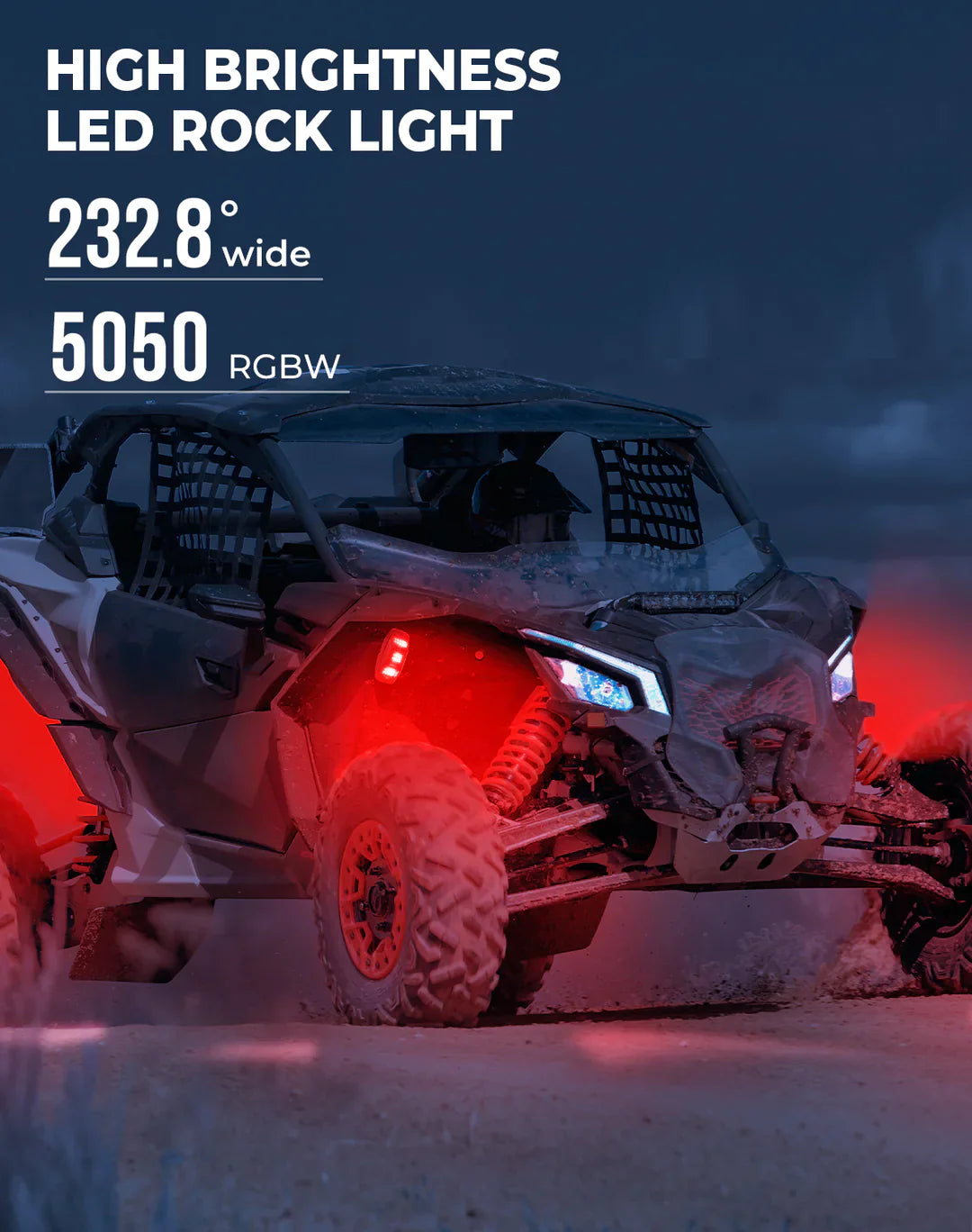 Universal 8 Pods RGB Rock Light Kit For UTV ATV Jeep Truck SUV Car