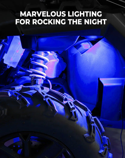 Universal 8 Pods RGB Rock Light Kit For UTV ATV Jeep Truck SUV Car