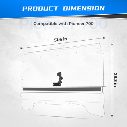 UTV 3-IN-1 Flip Windshield for Honda Pioneer 700 / 700-4
