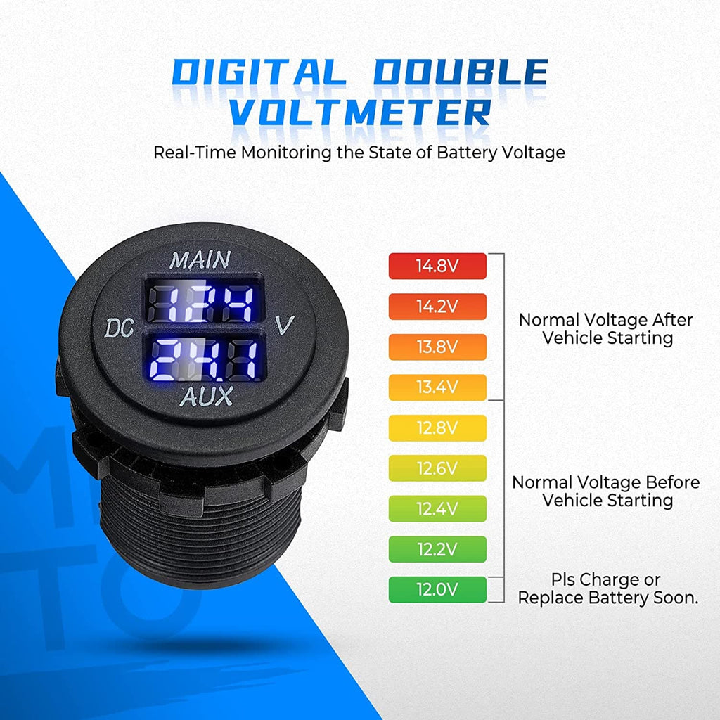 UTV ATV Dual Battery Isolator Kit 12V 140AMP