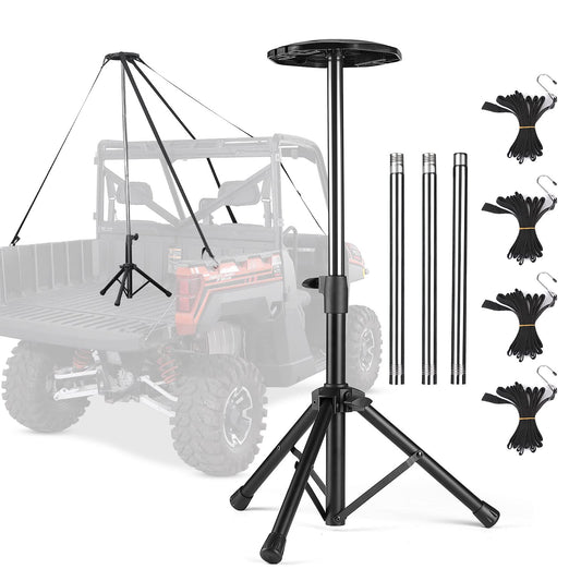 UTV Cover Support Poles with Metal Tripod Base For Can-Am Polaris Kawasaki