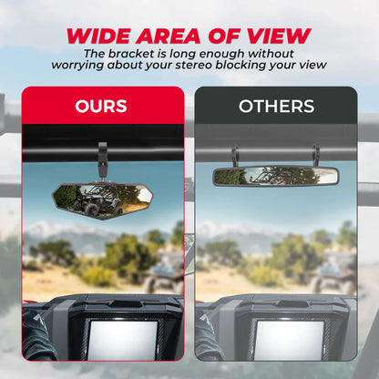 UTV Rear View Mirror for 1.6’’-2’’ Roll Bar Cages