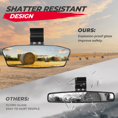 UTV Rear View Mirror with LED Light Fit Polaris Ranger/ Defender 2015-2023