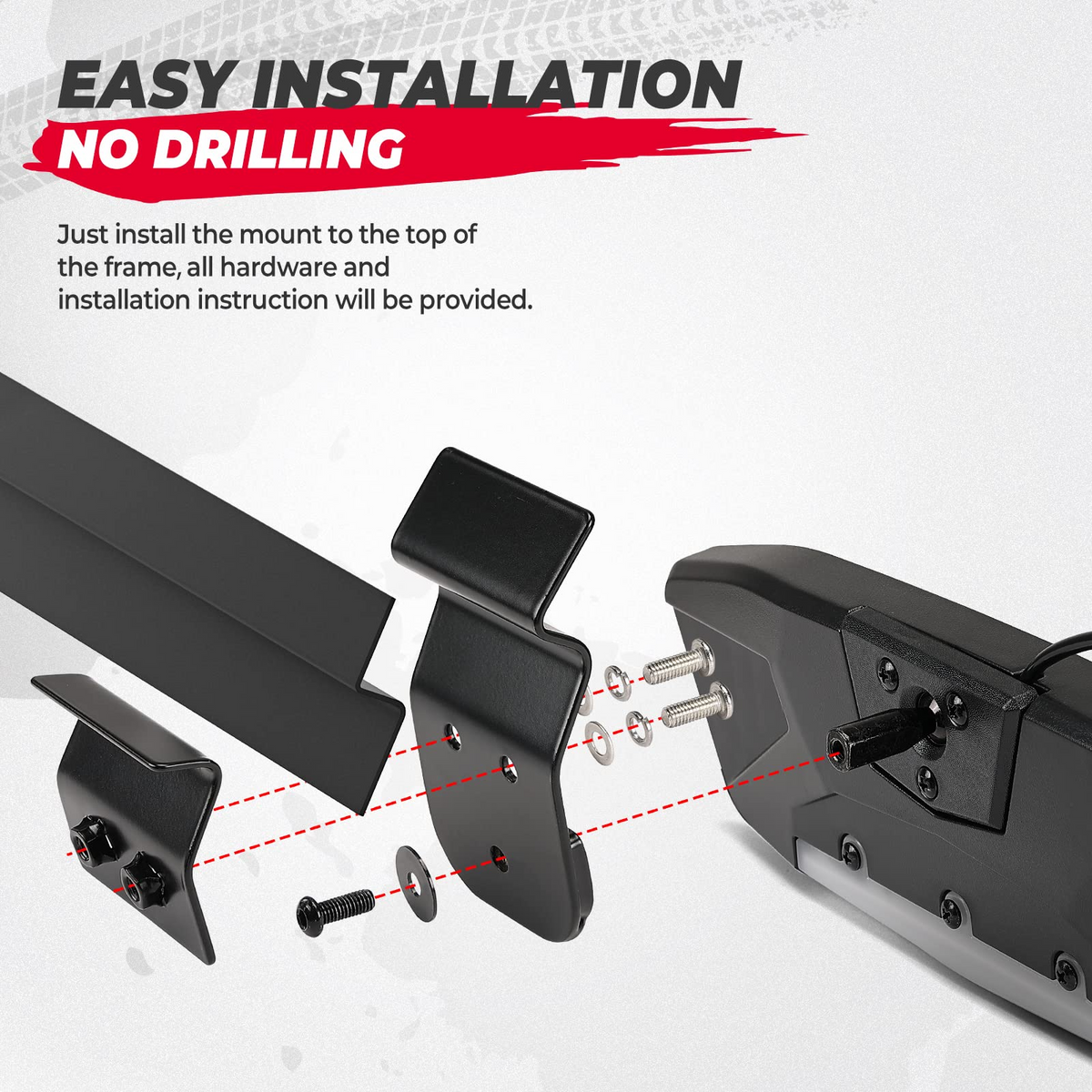 UTV Rear View Mirror with LED Light Fit Polaris Ranger/ Defender 2015-2023
