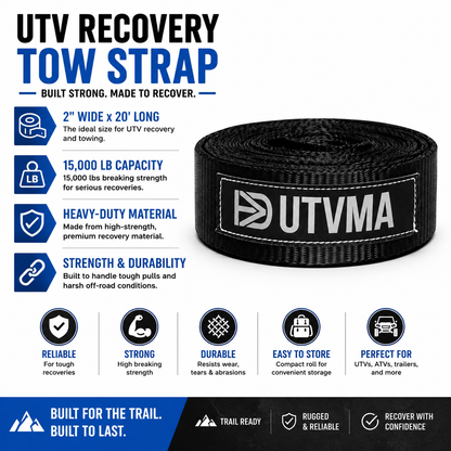 UTV Recovery Tow Strap - Towing