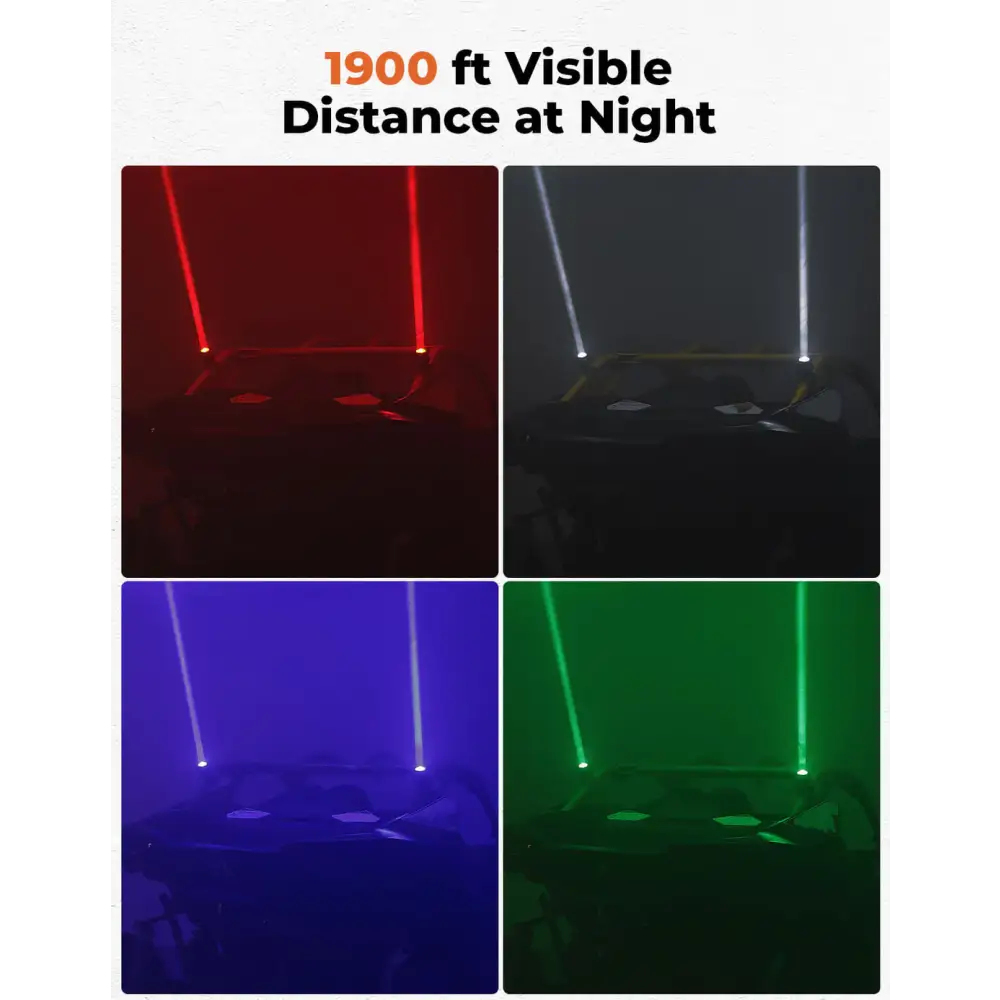 UTV Spot Beam Pod Lights w/ 1.5’’-2’’ Tube Clamp Kit for Can-Am Polaris CFMOTO