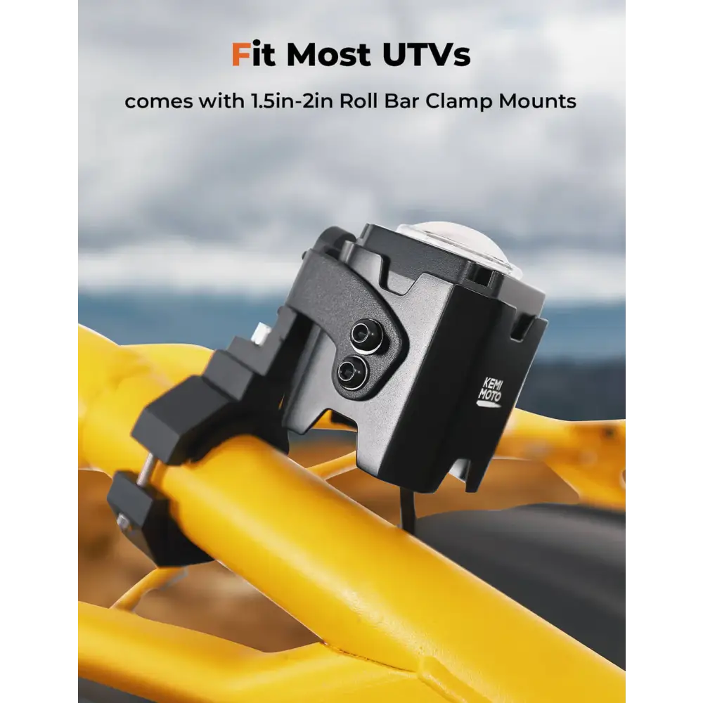 UTV Spot Beam Pod Lights w/ 1.5’’-2’’ Tube Clamp Kit for Can-Am Polaris CFMOTO