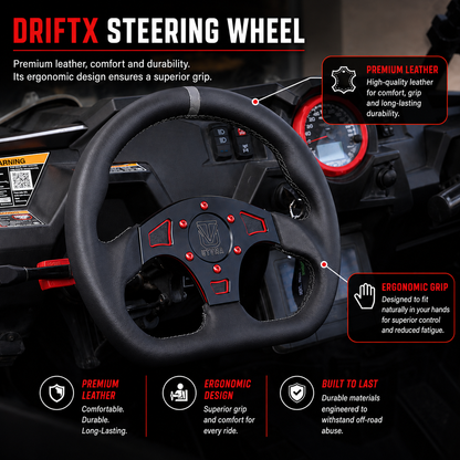 UTVMA DriftX Leather Steering Wheel With Hub - Steering Wheel