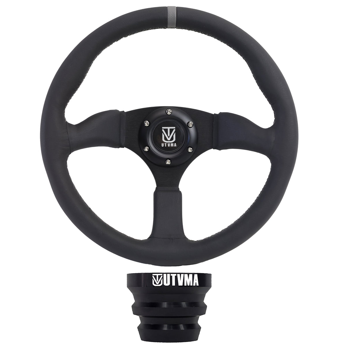 UTVMA Octane Leather Steering Wheel With Hub - Steering Wheel