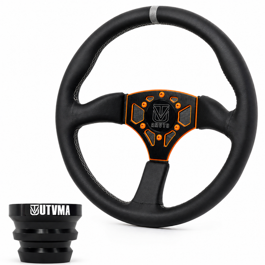 UTVMA Octane Leather Steering Wheel With Hub - Steering Wheel