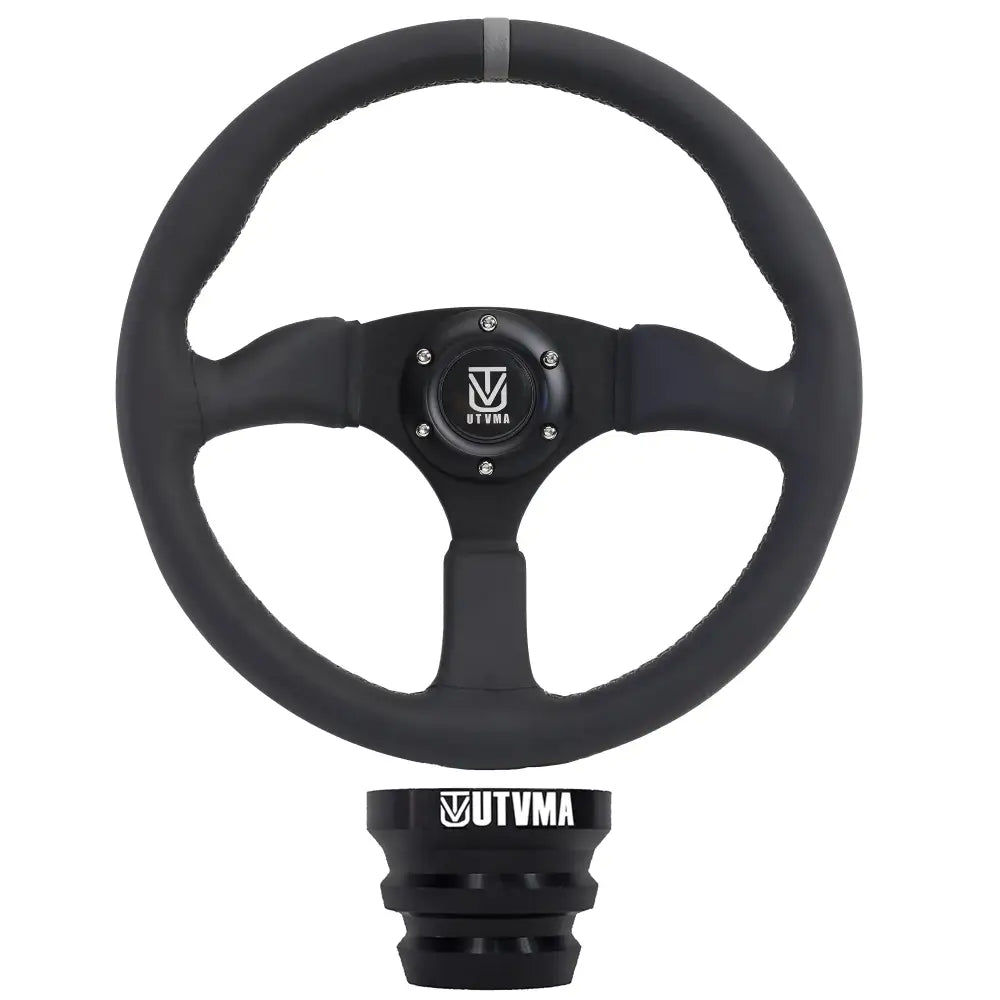 UTVMA Octane Leather Steering Wheel With Hub