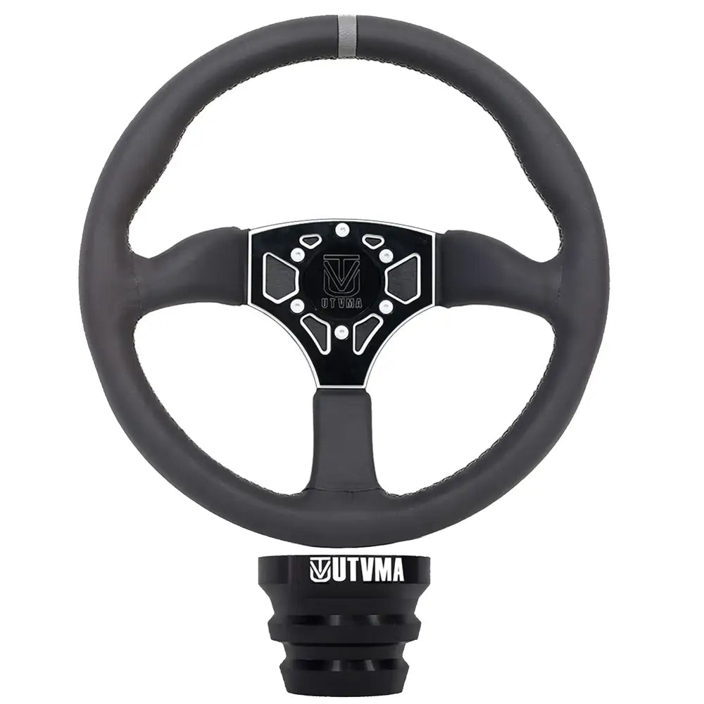 UTVMA Octane Leather Steering Wheel With Hub