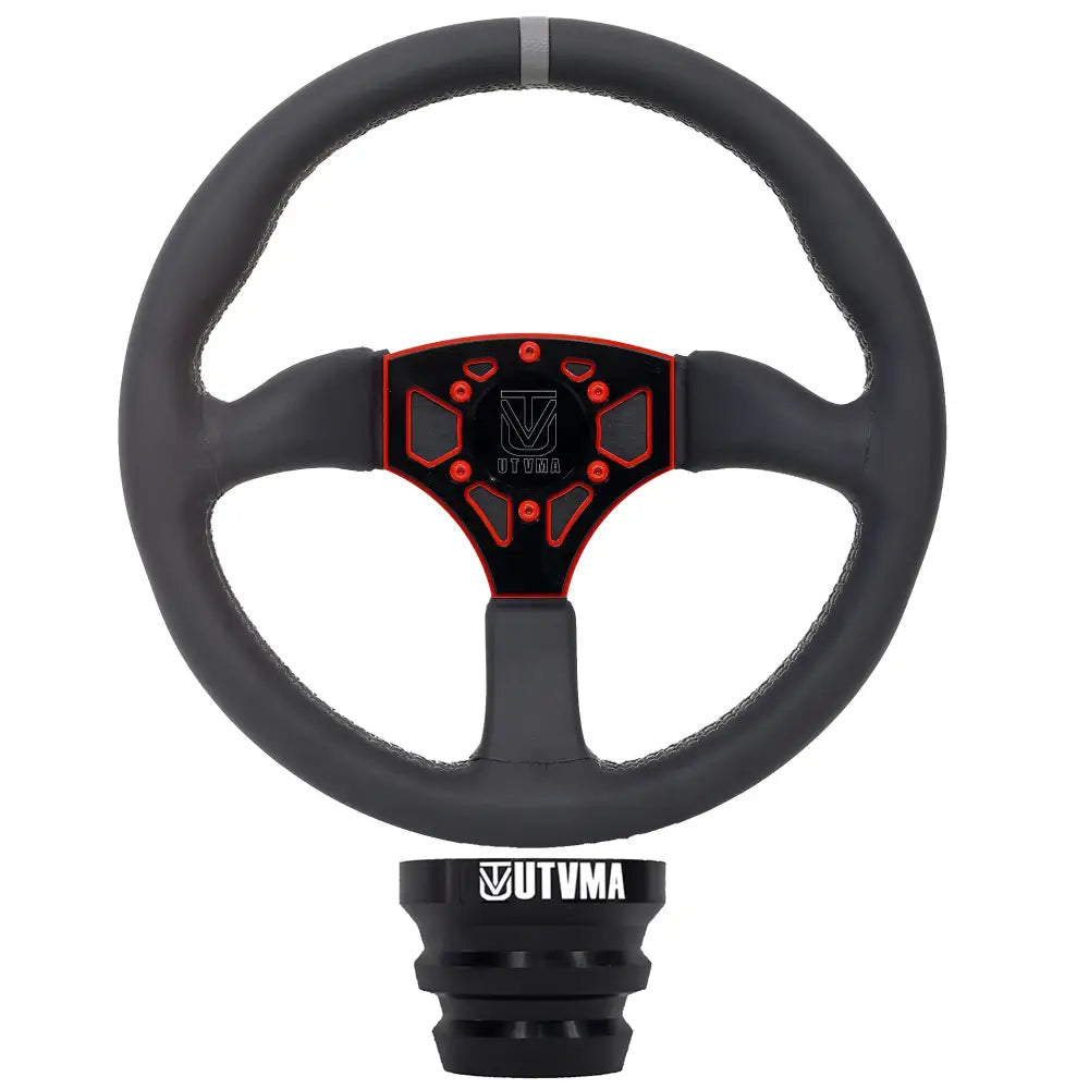 UTVMA Octane Leather Steering Wheel With Hub