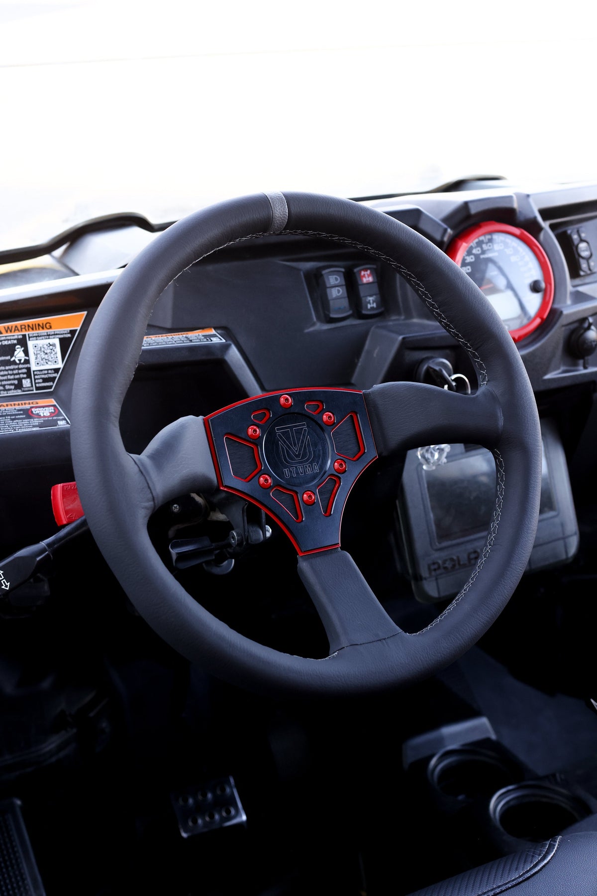 UTVMA Octane Leather Steering Wheel With Hub - Steering Wheel