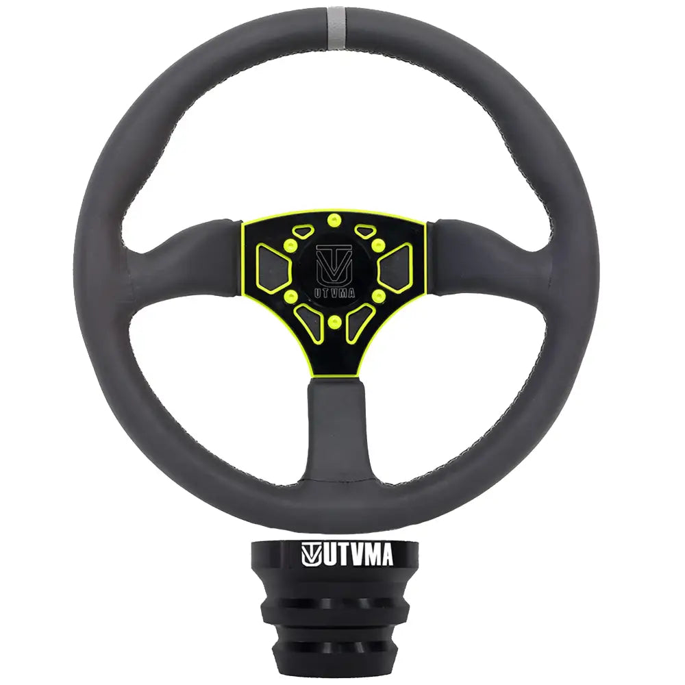 UTVMA Octane Leather Steering Wheel With Hub