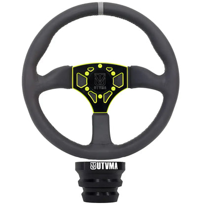 UTVMA Octane Leather Steering Wheel With Hub